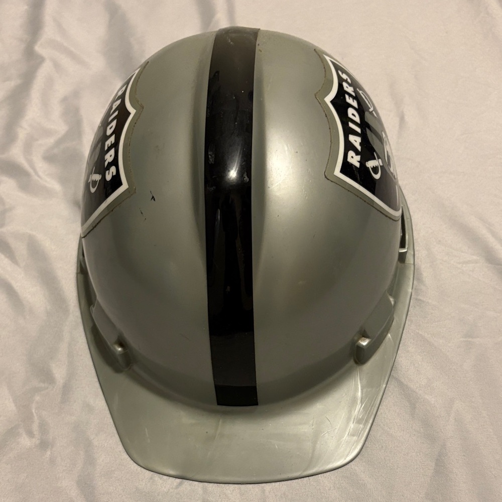 NFL Raiders Silver and Black Hard Hat